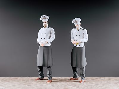 Modern Man Figure Restaurant Chef Action Man Chef Figure Chef model