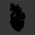 Advanced Mechanical Heart Medical Device With Black Body Red Components And Tubular Structure