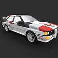 Alfa Romeo Racing Style Car With Red White Black Color Sporty Wheels And Sponsor Logos
