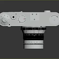 Vintage Classic Camera With Silver Metal Body And Lens For Digital Product