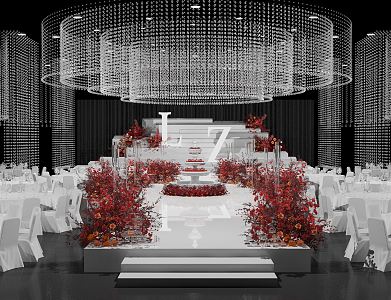 Modern Wedding Scene Wedding 3d model