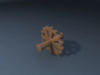 Durable Metal Gear Component for Road Infrastructure Safety and Maintenance 3d model