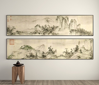 Hanging Painting Decorative Painting Hanging Painting Combination Landscape Painting 3d model