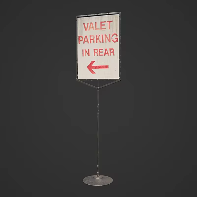 Billboard Shop Vertical Billboard Floor Sign 3d model