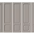 Gray Wainscoting Panels Various Decorative Panel Designs For Interior Wall Decor 3d model