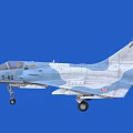 French Air Force Fighter Jet With Blue Gray Camouflage 5 NS Marking And Landing Gear
