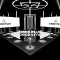 ZMOR PLUS Fashion Runway Stage With Geometric Design Spotlights And Backdrop Screens