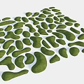 Creative Garden Landscape Design With Irregular Shaped Green Lawns And Lush Vegetation