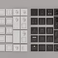 Modern Switch Panel Combination 3d model