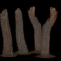 Natural Stone Wood Tree Stumps With Rustic Natural Texture For Home Decor 3d model