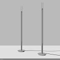 Sleek Modern Floor Lamp With Black And Silver Metal Stand And LED Lighting