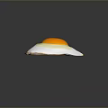 Sunny Side Up Fried Egg With Golden Yolk And Crispy White Edges