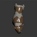Brown And White Boston Terrier Standing On Black Background Realistic