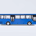 Modern Blue City Bus Exterior With Large Glass Windows And Sleek Modern Design