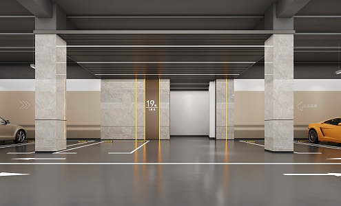 Underground parking 3d model