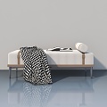 Bed End Stool Sofa Stool Low Stool Combination 3d model