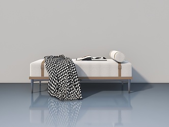 Bed End Stool Sofa Stool Low Stool Combination 3d model