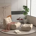 Modern Lazy Sofa Single Sofa 3d model