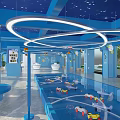 Elementary school science and technology overhead layer 3d model