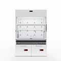 White Medical Laboratory Equipment With Transparent Glass Door Control Panel And Storage Cabinets