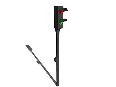 Modern Traffic Lights Sidewalk Signal Lights 3d model