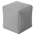 Textured Patterned Stool With Geometric Designs In Neutral And Warm Tones For Home Decor