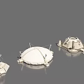 Space Base Model With Dome Habitats Communication Tower And Scientific Modules 3d model