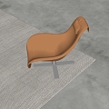 Modern Leisure Chair Leisure Reclining Chair Leather Leisure Chair 3d model