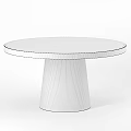 Modern Silver Round Table With Hammered Texture Surface And Conical Base
