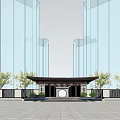 New Chinese Gate Entrance Gate 3d model