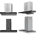 Modern Kitchen Range Hood Appliances In Stainless Steel And Black Designs