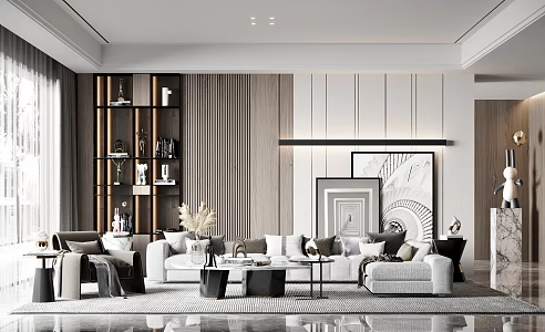 modern living room 3d model