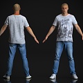 Pedestrian figure person adult foreigner 3d model