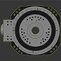 Industrial Rotary Device With Circular Structure Black Silver Housing And Multiple Holes For Machinery Use