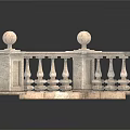 Elegant Classical Stone Balustrade With Ornate Columns And Spherical Finials