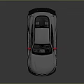 Silver Modified BMW Sports Car With Rear Spoiler Red Side Mirrors And Black Wheels