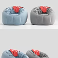 Modern Lazy Sofa Doudou Soft Bag 3d model