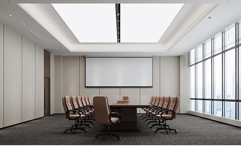 Modern Meeting Room Meeting Table and Chair 3d model