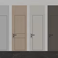 Modern Swing Doors With Various Colors And Designs 3d model