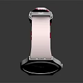 Fashionable Pink Strap Watch With White Dial Heart Design And Key Element