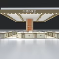 Jewelry Store Interior Design With Elegant Display Counters And Bright Lighting 3d model
