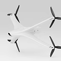 White Drone With Four Black Propellers And Modern Sleek Body Design
