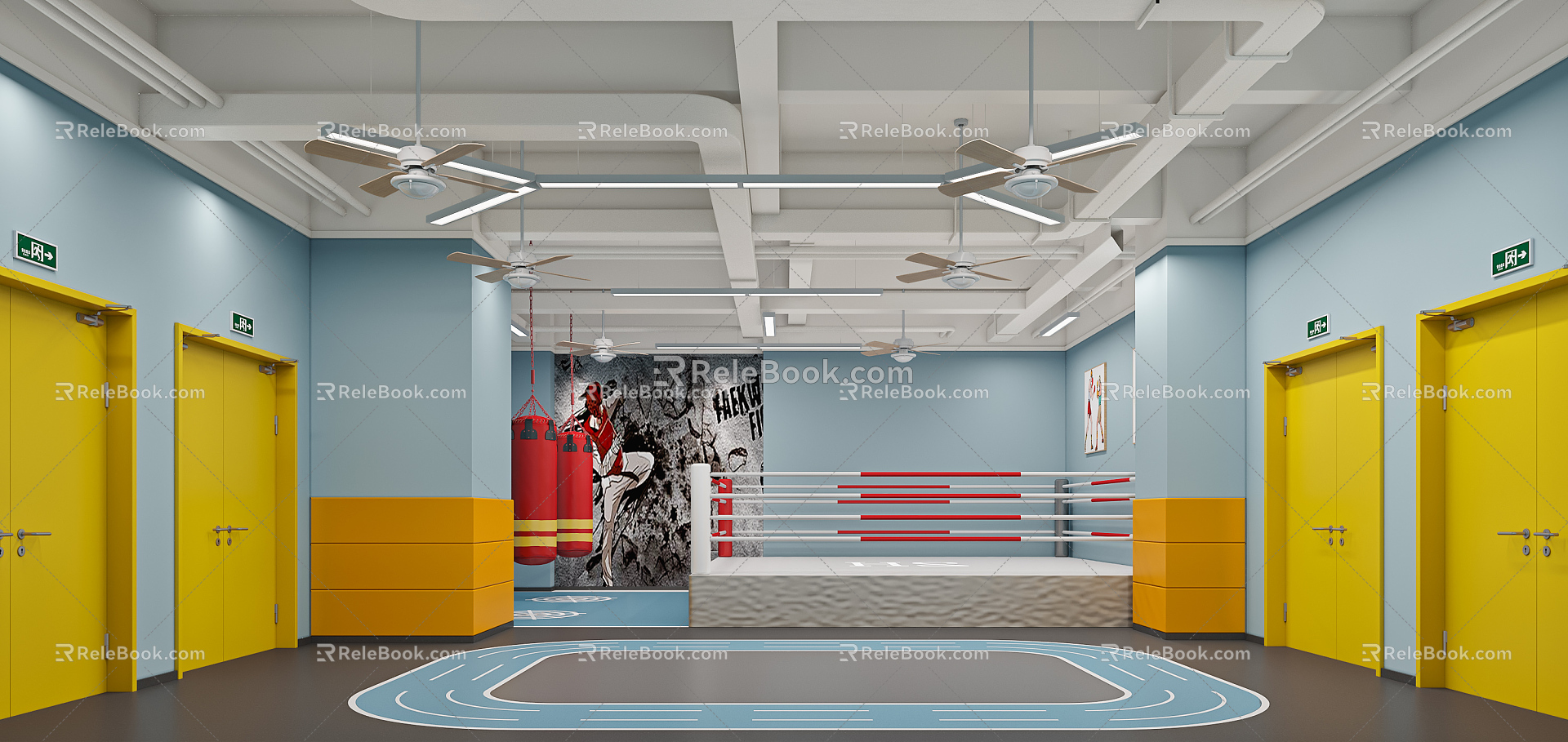 Modern Fight Classroom Children's Fight Classroom 3d model