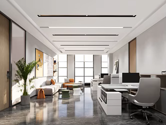 Public office area 3d model