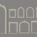 Decorative White Architectural Mouldings With Arch And Rectangular Frame Designs