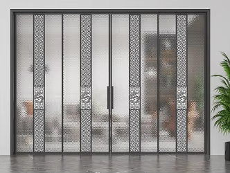 Modern partition glass high partition 3d model