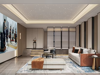 Modern AV Room Home AV Room 3d model