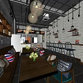 Modern Bubble Tea Shop Interior Design With Open Counter Comfortable Seats And Green Plant Decorations