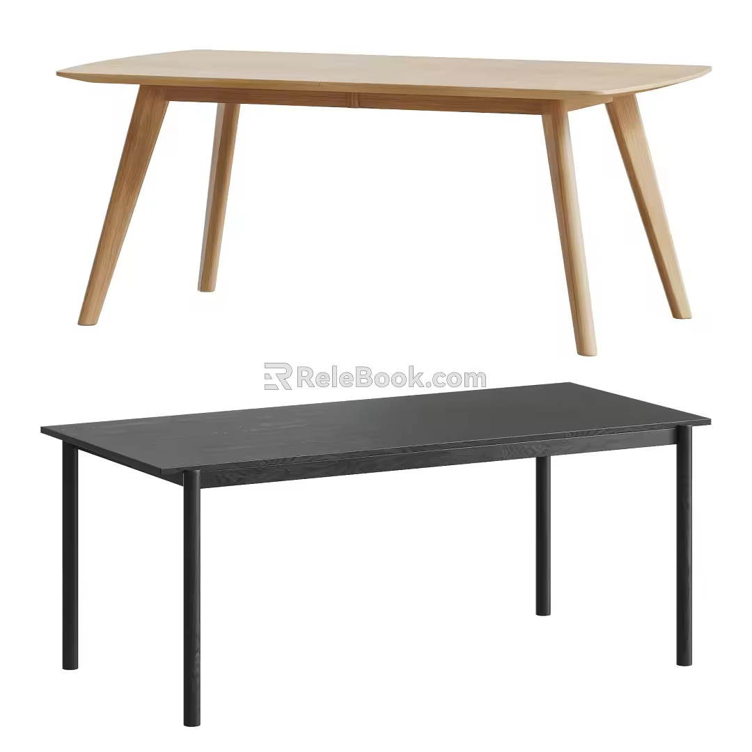 Nordic Table Combination 3d model