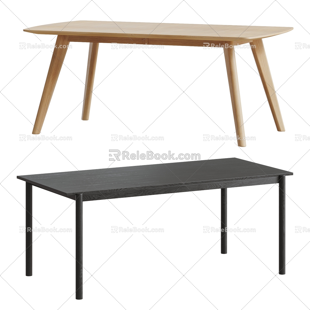 Nordic Table Combination 3d model